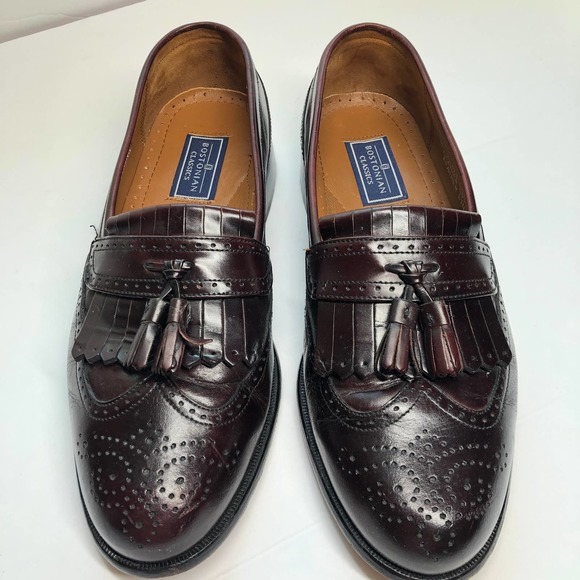 Bostonian Classics First Flex Tassel Wingtip Leather Loafers - Size 8 - Picture 3 of 10